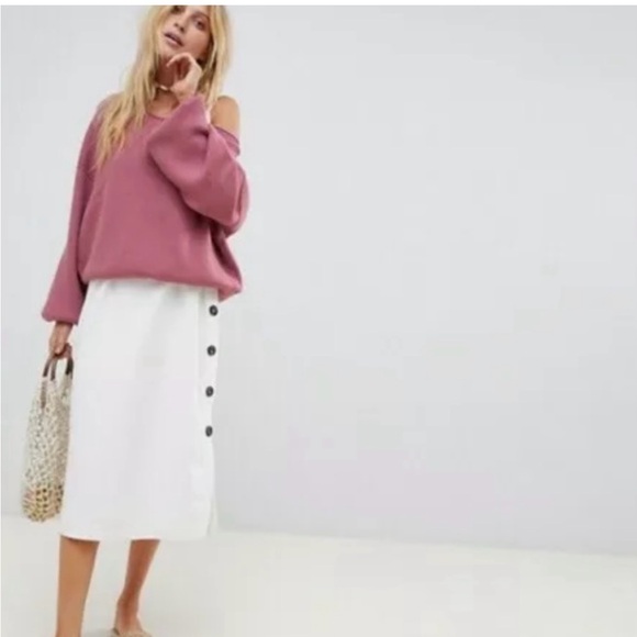 Shadow Crew Blossom Balloon Sleeves Oversized Mauve Sweater Free People - Picture 5 of 5
